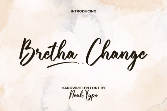 Bretha Change: A Refined Script Font for Editorial Design