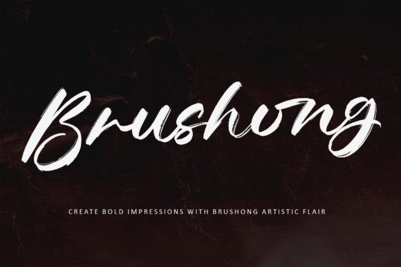 Brushong: A Bold, Natural Brush Script Font for Handmade Brands