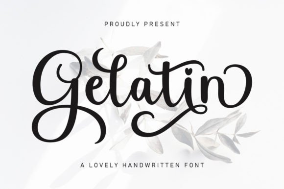 Gelatin Font: A Handwritten Display Typeface for Elegant Digital Branding