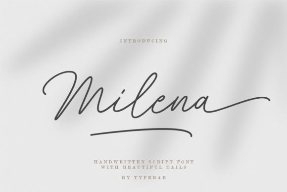 Milena: A Graceful Handwritten Script Font for Makers