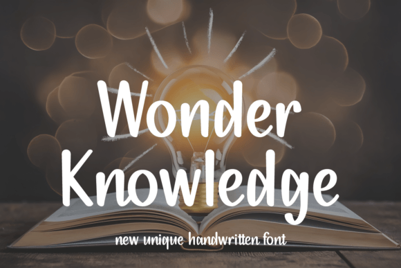 Wonder Knowledge: A Handwritten Script Font for Editorial Warmth
